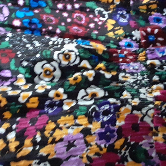 Anthropologie sz 2 pit 16.5 inches velour  baby doll dress floral print - Picture 4 of 6